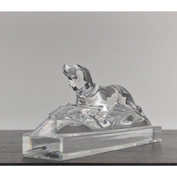 Baccarat Crystal Greyhound Dog Figurine Paperweight France 7-1/4" - Picture 6 of 11